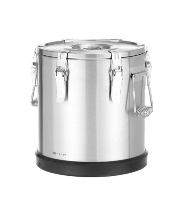 Nerezová termoska Kitchen Line pro přepravu potravin, HENDI, Kitchen Line, 25L, Stříbrná, ø350x(H)385mm - Image 7