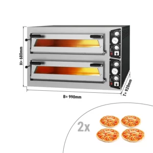 Elektrická kamna na pizzu - 4+4x 35cm - manuální