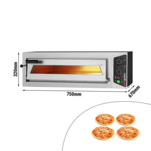 Elektrická kamna na pizzu - 4x 24cm - manuální