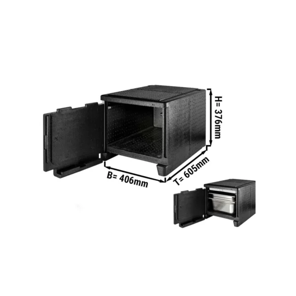 Porter Mini GN 1/1 - 49 litrů | Termobox | Izolovaný box | Polystyrenový box | Polibox | Zahřívací box