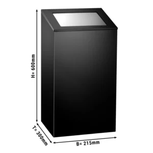 Tlačný odpadkový koš - 38 litrů - Černý