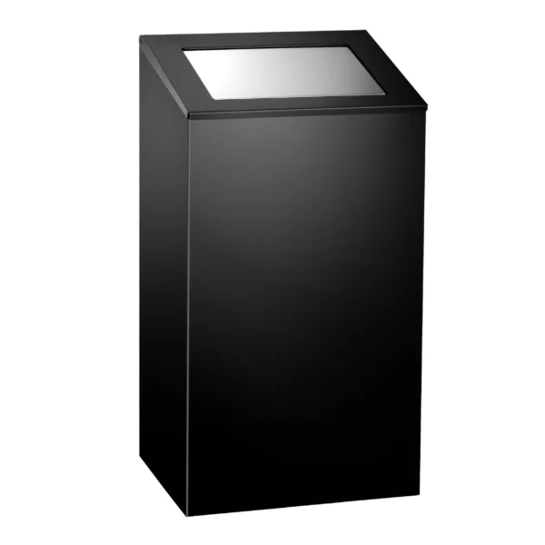 Tlačný odpadkový koš - 38 litrů - Černý - Image 2
