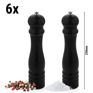 6x sada 2ks mlýnků na pepř a sůl - výška: 250mm