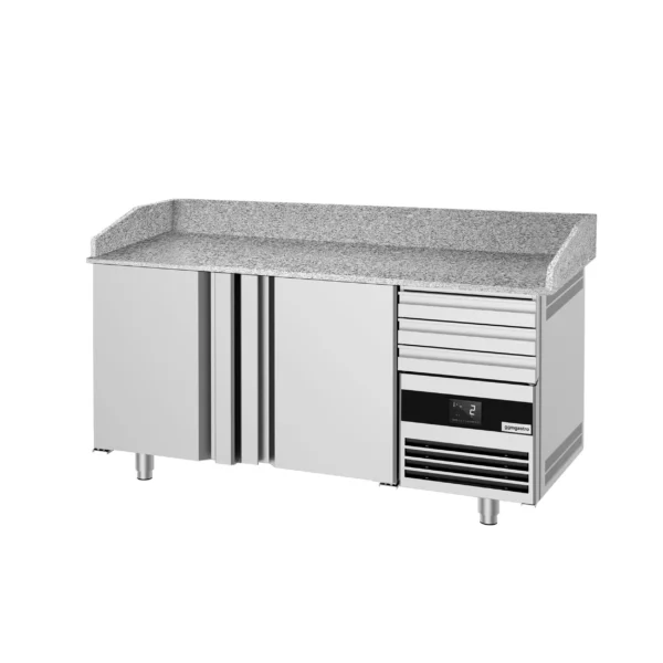 Chladící stůl na pizzu PREMIUM - 1600x800mm - se 2 dvířky a 3 zásuvkami - Image 6