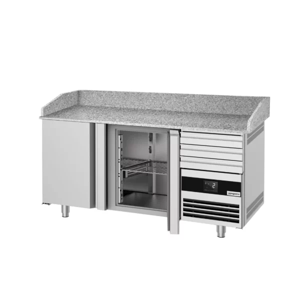 Chladící stůl na pizzu PREMIUM - 1600x800mm - se 2 dvířky a 3 zásuvkami - Image 9