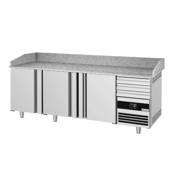 Chladící stůl na pizzu PREMIUM - 2150x800mm - se 3 dveřmi a 3 zásuvkami - Image 7