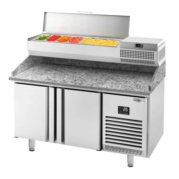 Chladící stůl na pizzu PREMIUM PLUS - 1783x800mm - se 2 dvířky - včetně chladící vitríny - 6x GN 1/3 - Image 11