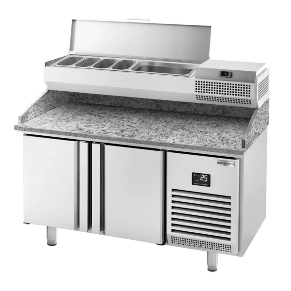Chladící stůl na pizzu PREMIUM PLUS - 1783x800mm - se 2 dvířky - včetně chladící vitríny - 6x GN 1/3 - Image 13