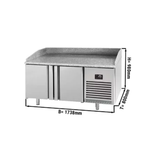 Chladící stůl na pizzu PREMIUM PLUS - 1783x800mm - se 2 dveřmi