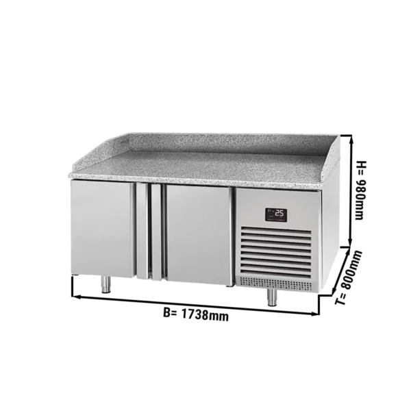 Chladící stůl na pizzu PREMIUM PLUS - 1783x800mm - se 2 dveřmi