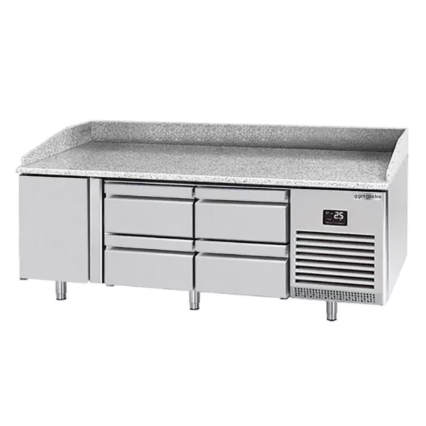 Chladící stůl na pizzu PREMIUM PLUS - 1980x700mm - s 1 dvířky a 4 zásuvkami - Image 2