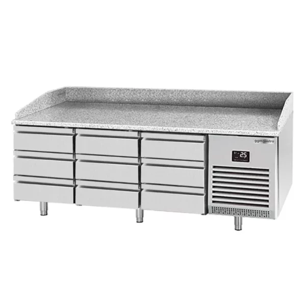 Chladící stůl na pizzu PREMIUM PLUS - 1980x700mm - s 9 zásuvkami - Image 2