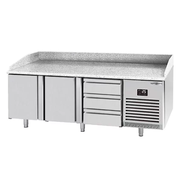 Chladící stůl na pizzu PREMIUM PLUS - 1980x700mm - se 2 dvířky a 3 zásuvkami - Image 5