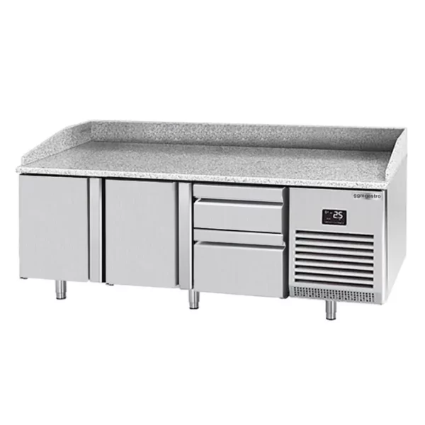 Chladící stůl na pizzu PREMIUM PLUS - 1980x700mm - se 2 dvířky a 2 zásuvkami - Image 5