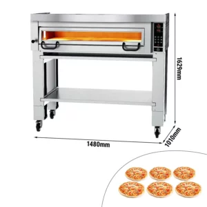 Elektrická pizza kamna Power - 6x 34cm - Digital - včetně digestoře a základního rámu