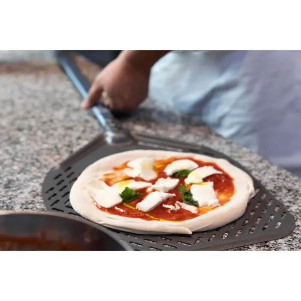 Hliníková lopata na pizzu - 33 cm - perforovaná - Image 2