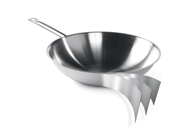 Pánev Wok 3-vrstvá – bez poklice, HENDI, ø360x(H)90mm - Image 2
