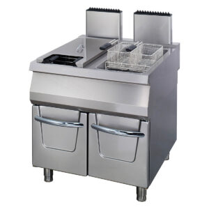 Plynová fritéza s kohoutkem Premium – 2 x 22 L | Maxima 09398606