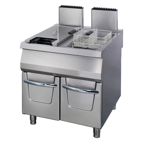 Plynová fritéza s kohoutkem Premium – 2 x 22 L | Maxima 09398606