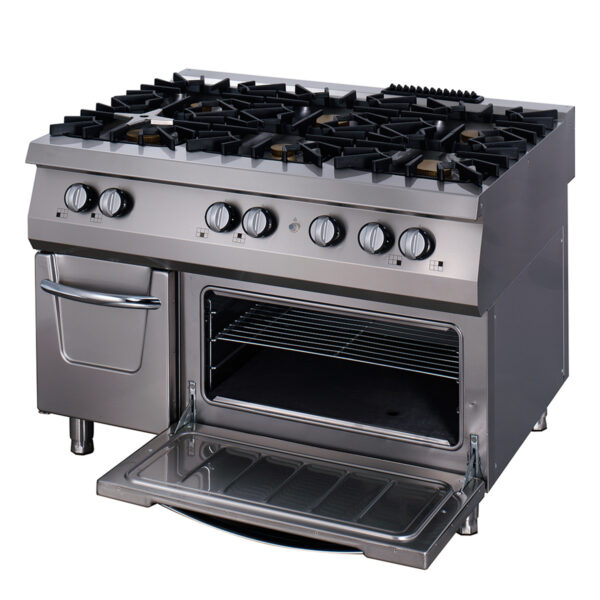 Plynový sporák - 6 hořáků + trouba Premium | Maxima 09398502