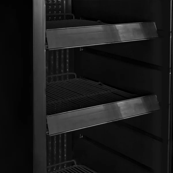 GASTRO COOL | Chladnička se skleněnými dveřmi - 220 litrů - úzká - 1 skleněné dveře - černá - Image 10
