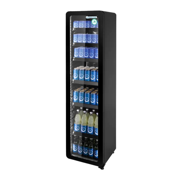 GASTRO COOL | Chladnička se skleněnými dveřmi - 220 litrů - úzká - 1 skleněné dveře - černá - Image 7