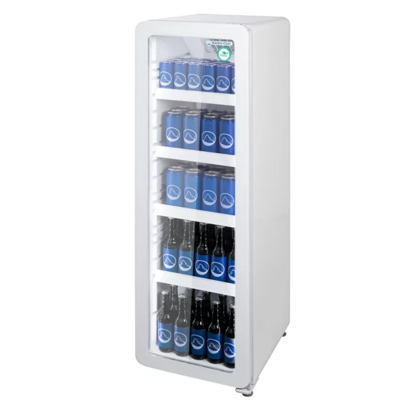 GASTRO COOL | Chladnička se skleněnými dveřmi - 135 litrů - úzká - 1 skleněné dveře - bílá - Image 6