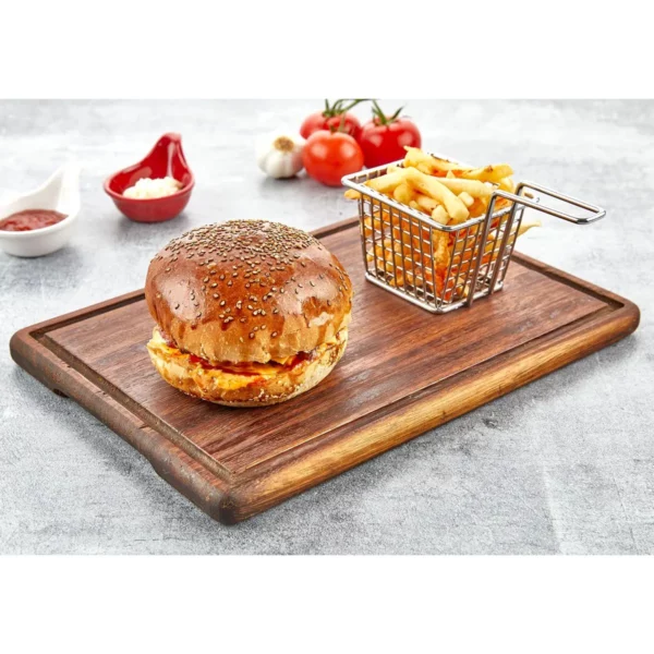 (6 kusů) Steakový talíř - dřevo Iroko - 400x250mm - Image 5