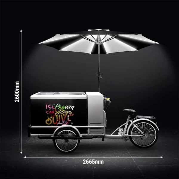 Ledové kolo - s LED osvětleným deštníkem - 6-rychlostní převody Shimano - pro 7x 5-litrové nádoby na led - Image 4