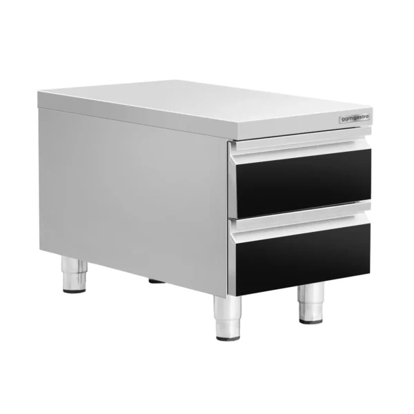 Zásuvková skříňka - černá titanová - 400x660mm - 2 zásuvky - Image 6