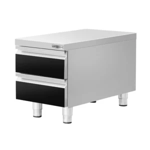 Zásuvková skříňka - černá titanová - 400x660mm - 2 zásuvky