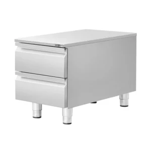 Zásuvková skříňka - nerez - 400x660mm - 2 zásuvky
