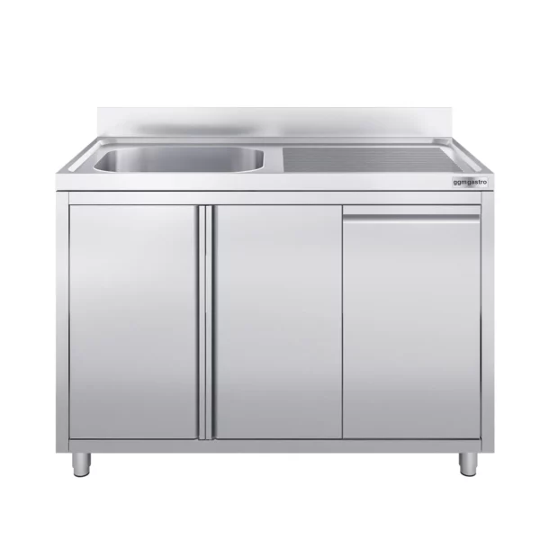Skříňka s umyvadlem - 1200x700mm - s nádobou na odpad a 1 umyvadlem vlevo - Image 5