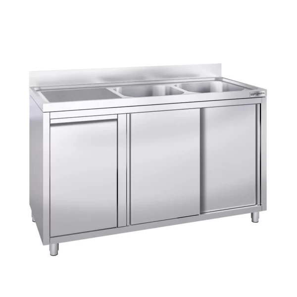 Skříňka s umyvadlem - 1400x700mm - s nádobou na odpad a 2 umyvadly vpravo - Image 4