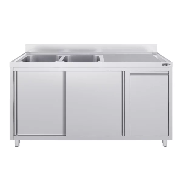 Skříňka s umyvadlem - 1600x700mm - s nádobou na odpad a 2 umyvadly vlevo - Image 6