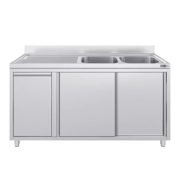 Skříňka s umyvadlem - 1800x700mm - s nádobou na odpad a 2 umyvadly vpravo - Image 6