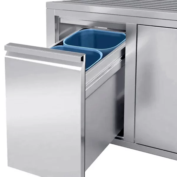 Skříňka pod umyvadlo - 1600x600mm - s nádobou na odpad a 2 umyvadly vpravo - Image 2