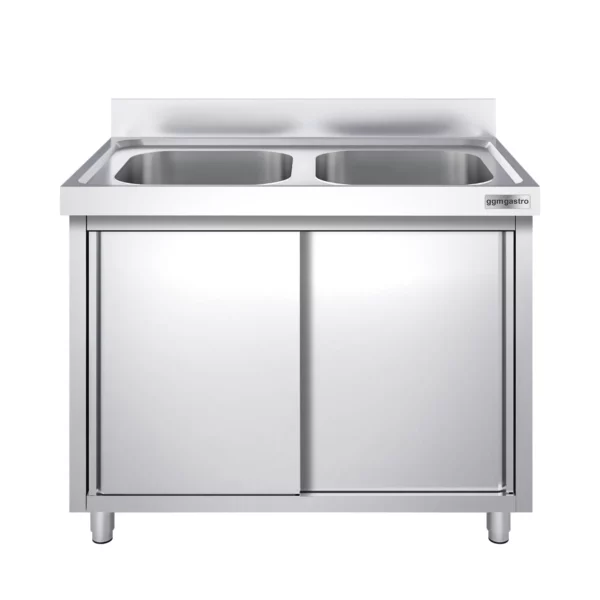 Dřezová skříňka PREMIUM - 1000x700mm - se 2 umyvadly ve středu - Image 3