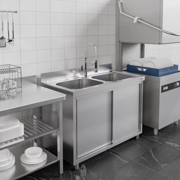 Dřezová skříňka PREMIUM - 1400x700mm - se 2 umyvadly ve středu - Image 7