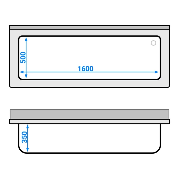 Skříňka na mytí hrnců - 1800x700mm - s 1 umyvadlem - Image 2
