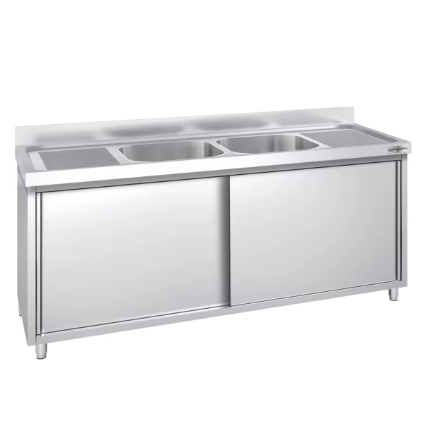 Dřezová skříňka PREMIUM - 2000x700mm - se 2 umyvadly ve středu - Image 4