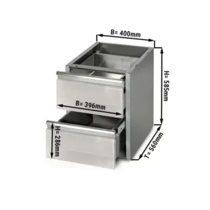 Zásuvkový blok se 2 zásuvkami PREMIUM - modul spodní konstrukce 400x560mm