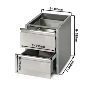 Zásuvkový blok se 2 zásuvkami PREMIUM - modul spodní konstrukce 400x660mm