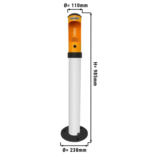 Stojanový popelník vyrobený z hliníku - bílá/oranžová - Image 2