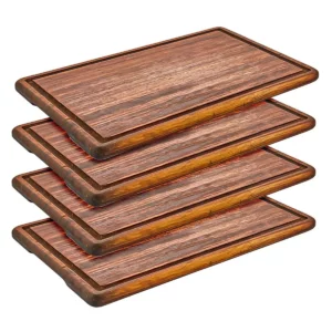 (6 kusů) Steakový talíř - dřevo Iroko - 350x250mm