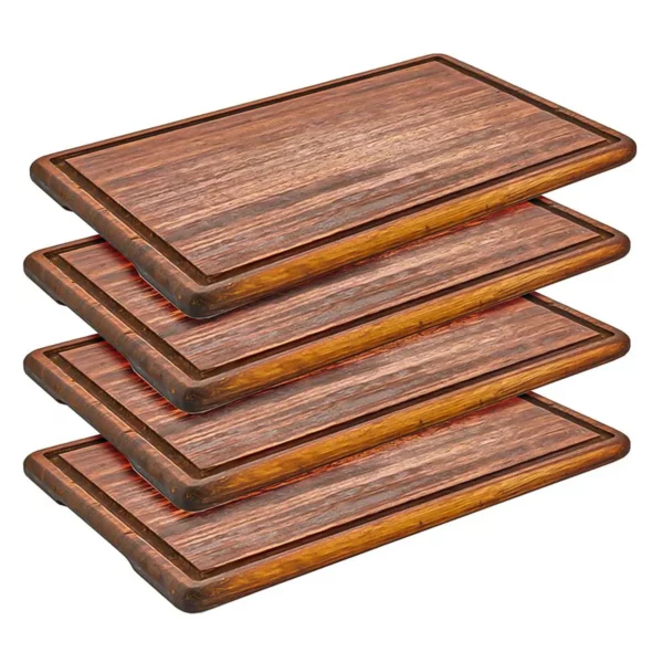 (6 kusů) Steakový talíř - dřevo Iroko - 350x250mm