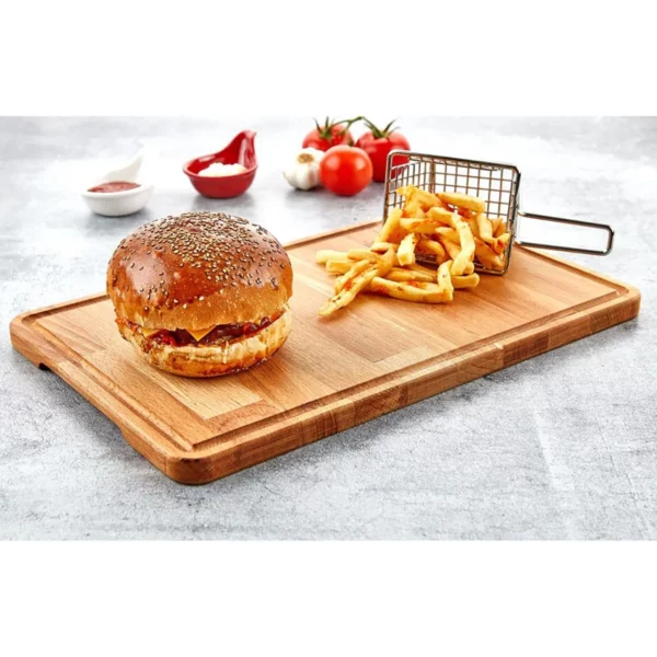 (6 kusů) steakový talíř - dub - 400x250mm - Image 4