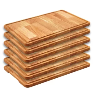 (6 kusů) steakový talíř - dub - 350x250mm