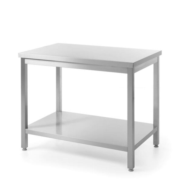 Samostatný stôl s policou – montovaný, hĺbka 600 mm, HENDI, Kitchen Line, 1000x600x(H)850mm