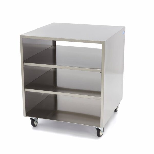 Nerezový stůl s policemi na kolečkách 60×60 cm | Maxima 09300780 - Image 2